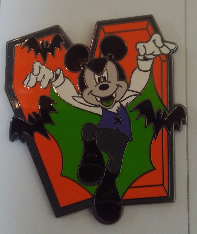 Disney’s Mickey Mouse as a Vampire with bats Pin