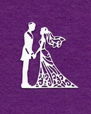 BRIDE and GROOM # 9 wedding die cuts scrapbook cards
