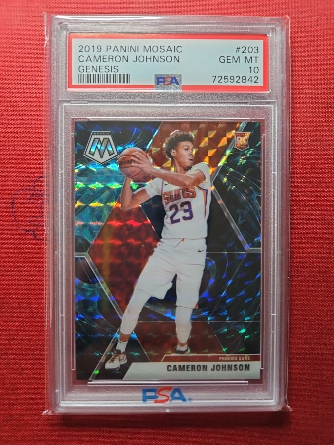 2019-20 Panini Mosaic Genesis Prizm #203 Cameron Johnson Suns RC Rookie PSA 10