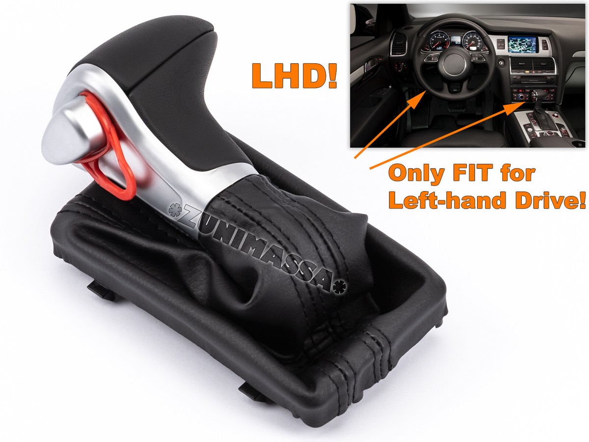 Pomello Cambio 6 Marce Per Audi A4 B8 A5 Q5 - Perforato, Con Cuffia E Telaio Cucitura Bianca - Foto 2