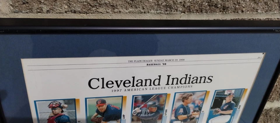 Cleveland Indians 1997 American League Champions Baseball Plain Dealer Poster - Image 3 of 4