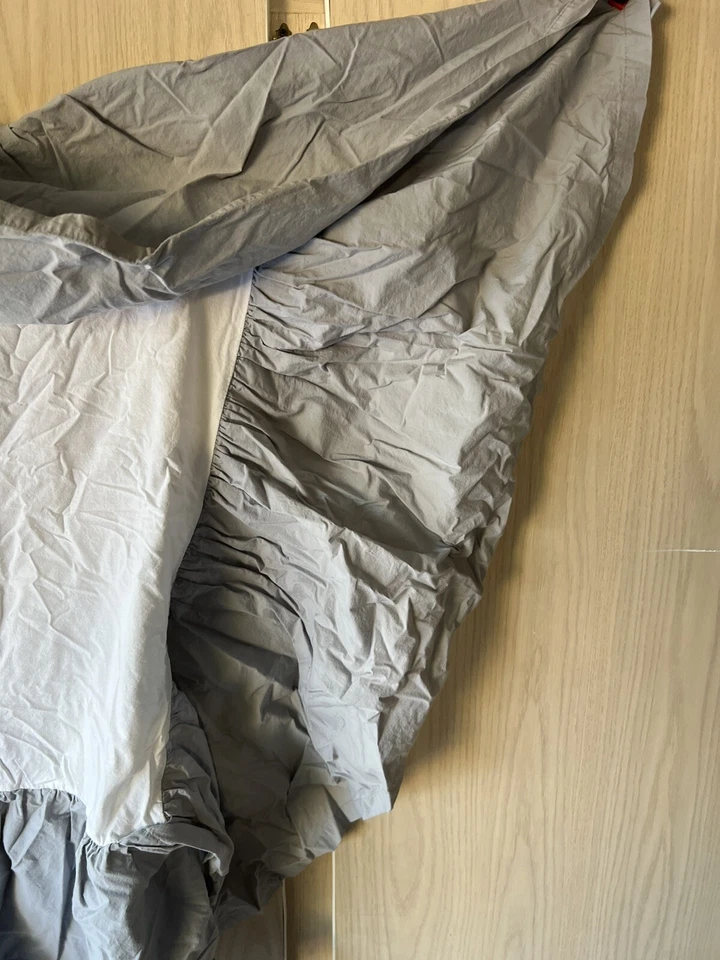 Restoration Hardware Baby & Child Gray Crib Bedskirt Decoration - Image 4 of 4