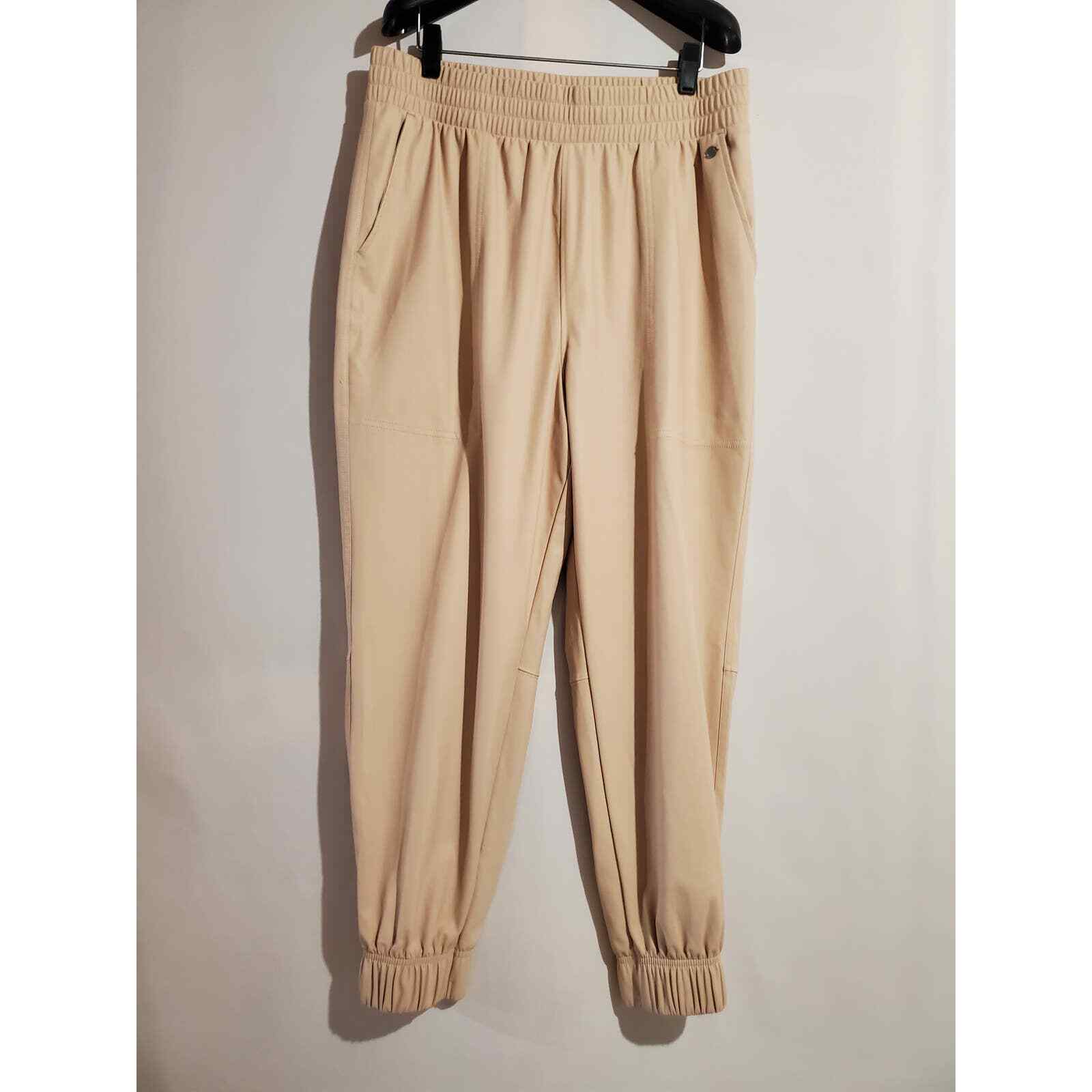 Calia Ath-Leather Neutral Barely Khaki High Rise Joggers Womens Size L  Relaxed | eBay