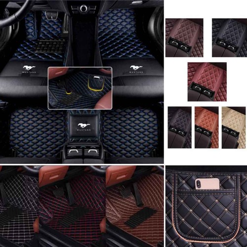 For Ford Mustang Coupe/Convertible Car Floor Mat Custom Waterproof Carpet Auto - Picture 4 of 31