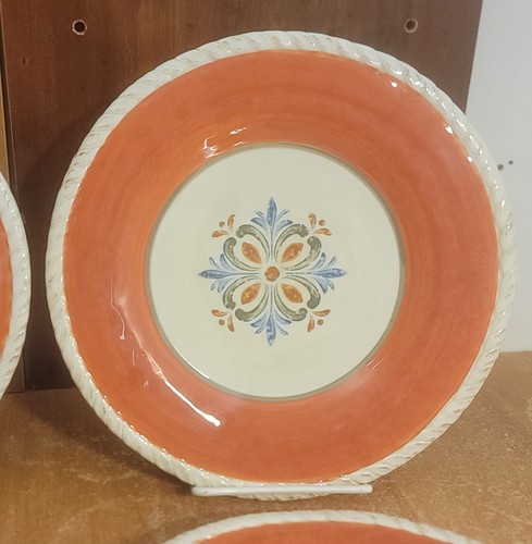 Artimino SIENNA TERRACOTTA Accent Salad plate set of 6, 9 1/4" Ironstone New NWT - Picture 6 of 13