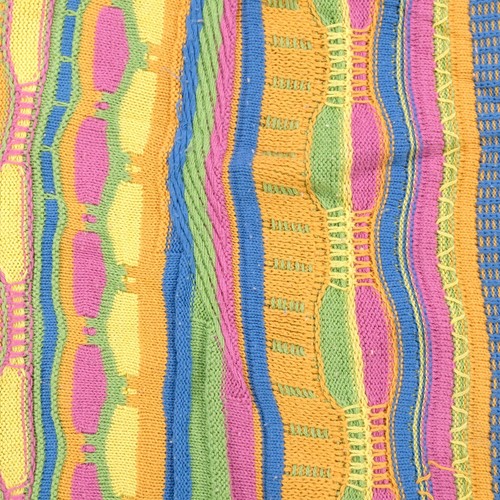 Rare VTG BERGATI Crazy Striped Knit Sweater 90s Multicolor Bright Colors Youth 6 - Picture 3 of 9