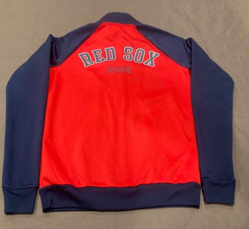 Victorias Secret Pink Boston Red Sox Full Zip Jacket Womens Size XS EUC - Picture 1 of 6