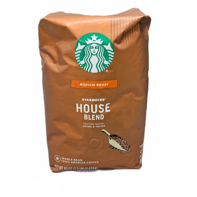 Starbucks House Blend Medium Roast Whole Bean 100 Arabica Coffee 40 Oz