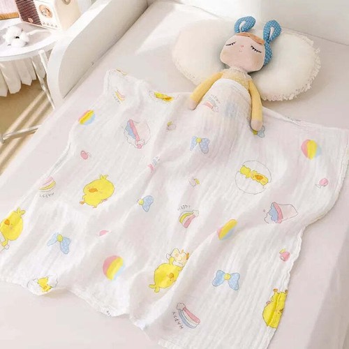 70x70cm Baby Blanket Ultra Soft Organic Cotton Newborn Swaddle Wrap Dual Layers - Picture 13 of 26