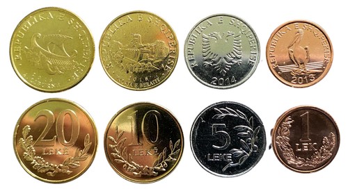 Albania 4 Coins Set 1, 5, 10, 20 Leke 2013-2018 UNC World Coins