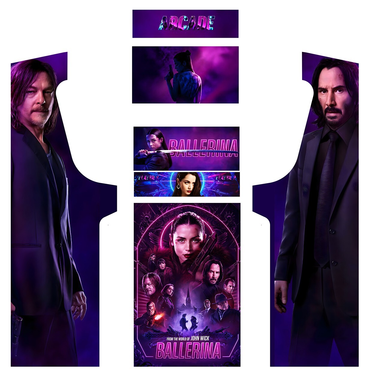 Stickers John Wick Ballerina pour rénover et protéger une borne arcade