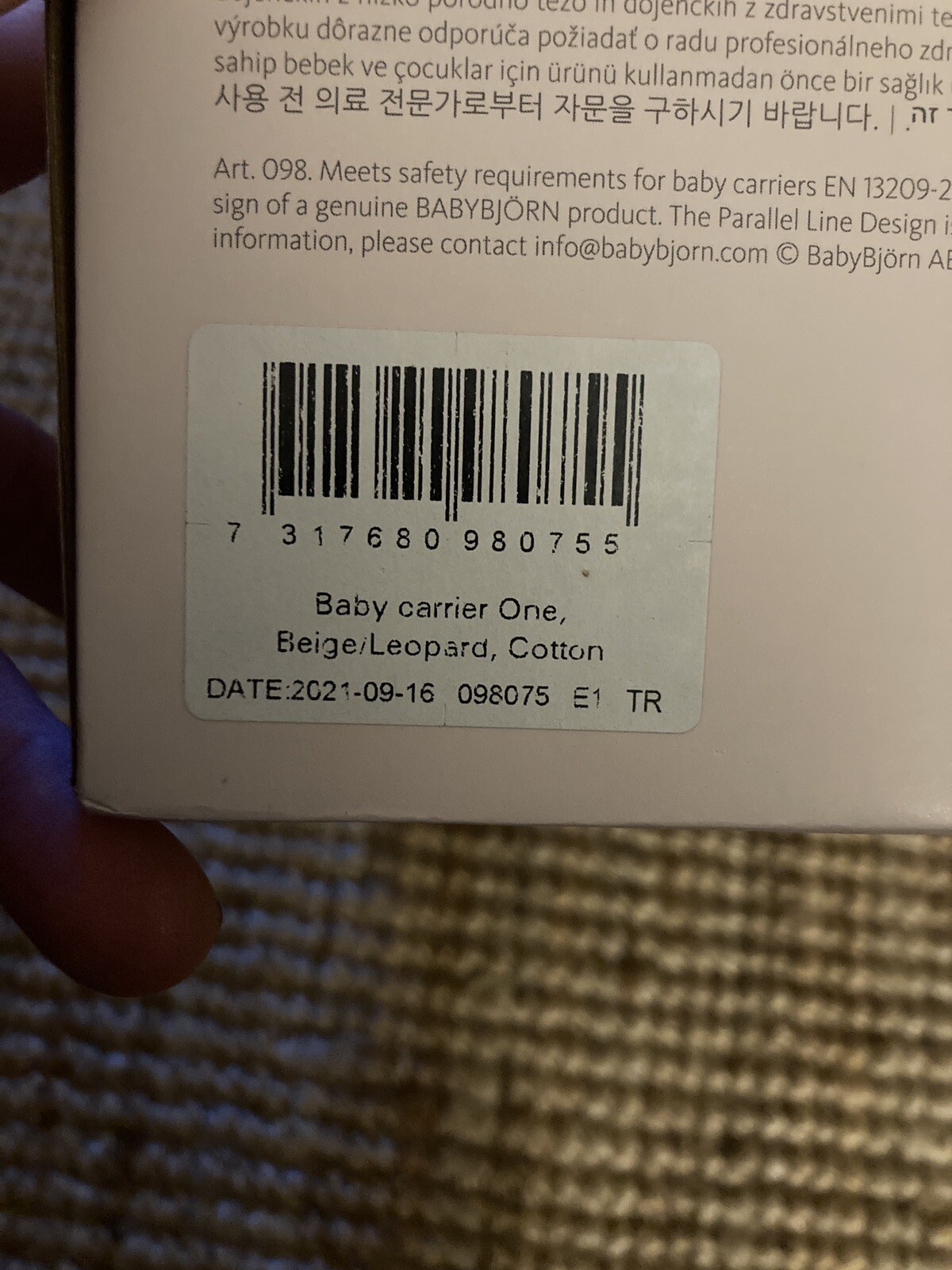 Baby Bjorn One Leopard print Baby/Toddler Carrier. Immaculate & Boxed