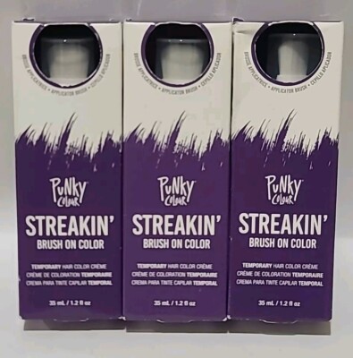 Punky Color: STREAKIN' BRUSH ON Temporary Hair Color ORCHID, Purple  (LOT OF 3 )