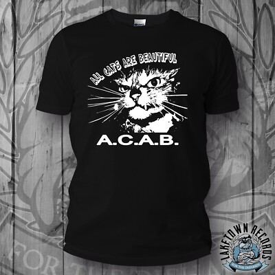 ALL CATS ARE BEAUTIFUL T-Shirt S-3XL AC AB Punk Shirt Fun All Cops 13/12 Kult