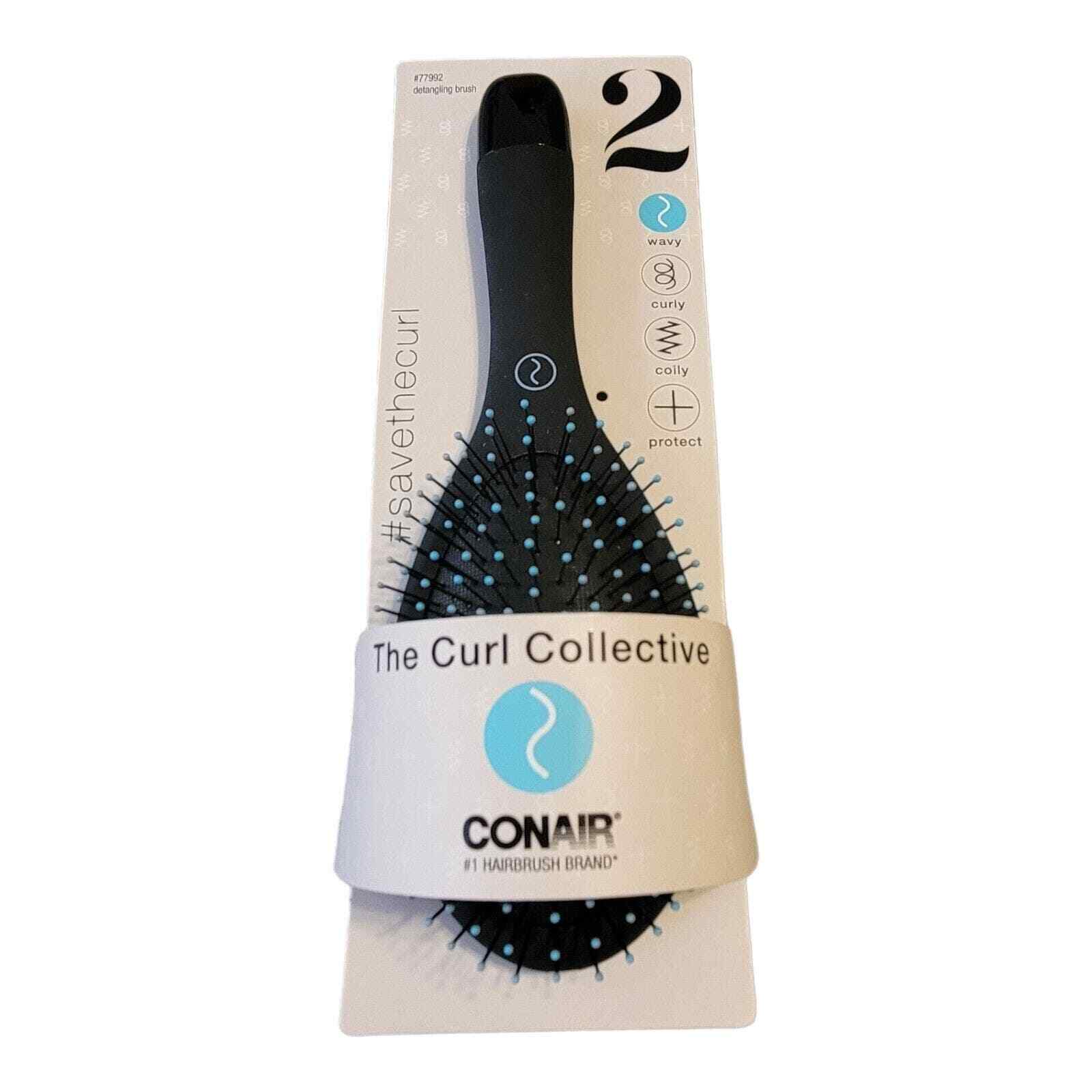 NWT Conair The Curl Collective Wavy Detangling Cushion Hairbrush 2 eBay