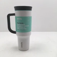 Owala 40oz Stainless Steel Straw Tumbler, Missing Straw, White, Display Model