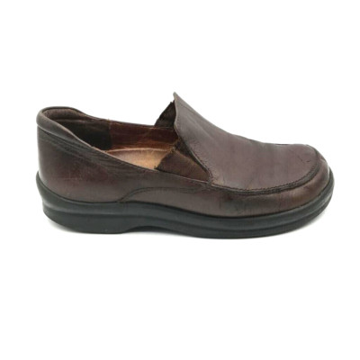 Womens 5-5.5 36 Regular Birkenstock Footprints Brown Leather Loafers Slip On