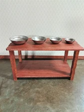 Dollhouse Miniature Kitchen Metal Stacking Mixing Bowls 1:12 Scale Set of 4
