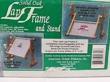 NEW Cross Stitch / Embroidery LAP Frame and Stand Solid Oak