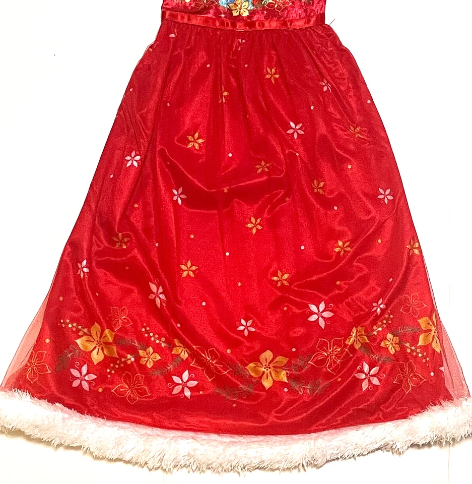 Nuevo con etiquetas Nuevo Disney Princesa Navidad Fantasía Camisón Pijama Disfraz Terciopelo Niña Foto 3 de 4