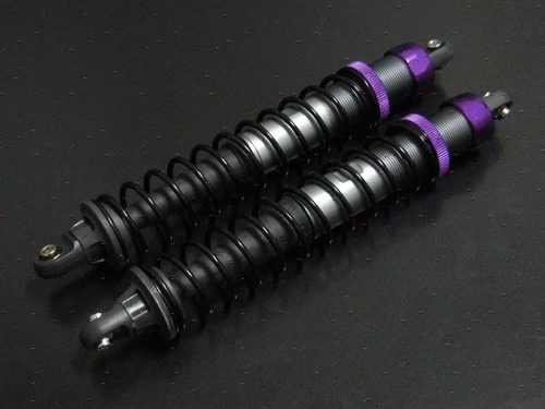 KM front shock 2pcs for HPI KM Rovan baja 5b 5sc ss 5t silver/orange color - Image 3 of 3