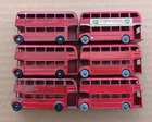 6 Matchbox by Lesney No.5c Vintage Diecast Routemaster Buses Repainted Condition