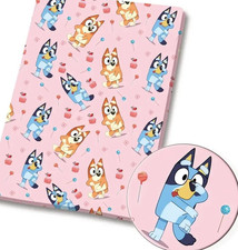 Bluey Bingo children character polyCotton Fabric Half Yard 18  x 55   41631