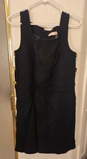 New! Tory Burch 'Side Button' Sleeveless Shift Dress Black Womens 6 MSRP $398