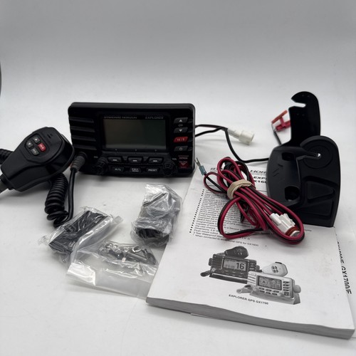 Standard Horizon Explorer White GX1600 VHF Marine Boat Radio W/Manual + Brackets