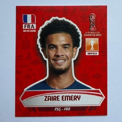 Warren Zaire Emery Rookie RC 1. Sticker Frankreich FIFA U17 WM 2023