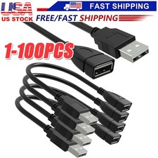 High-Speed USB-USB Extension Cable USB 2.0 Adapter Extender Cord Male/Female LOT
