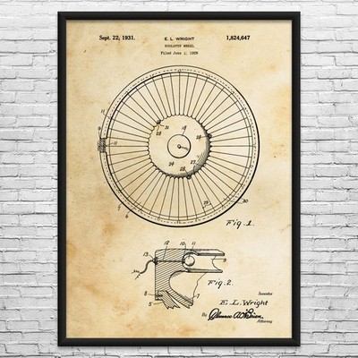 Roulette Wheel Patent Wall Art: Casino Decor, Vegas Art, Gambling Gift
