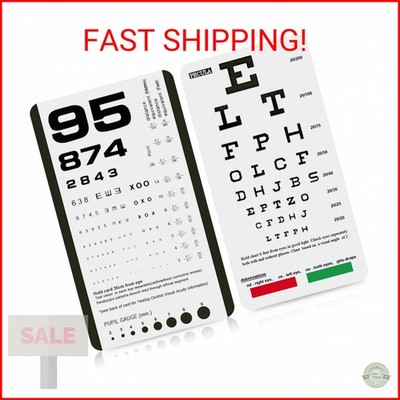PECULA Eye Chart, Pocket Eye Charts, Snellen and Rosenbaum Pocket Eye Chart for
