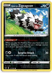 Galarian Zigzagoon 117/202 Reverse Holo Sword & Shield Base Set