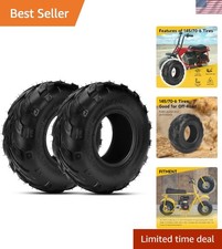 145/70-6 Tubeless Tires 2 Pack - Durable Mini Bike  ATV All-Terrain Performance