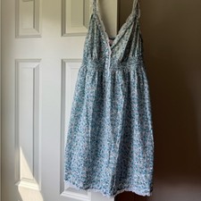 Victoria's Secret Floral Lace Trim Babydoll Nightgown/Dress. Size Small.