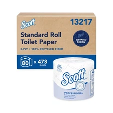 Scott Professional 100% Recycled Fiber Standard Roll Bulk Toilet Paper (13217...