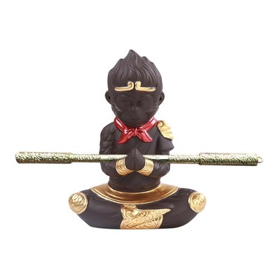 Fish Buddha Statue: Chinese Mythology Wukong Decorations - Meditation