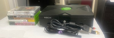 WORKING! Original XBOX Console. Includes AV cord,  power cord and Seven Games.