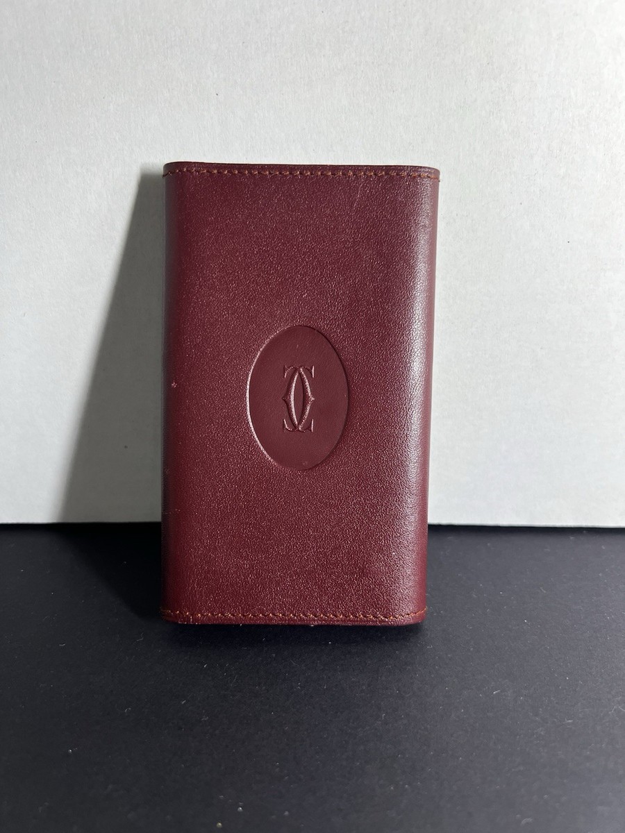 Cartier Must De Cartier Burgundy Leather 6-Ring Key Case | eBay