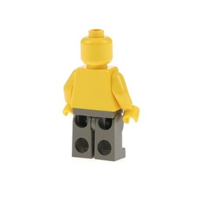 1X Lego Minifigure Train Railroad Employee 5 Jacket Yellow Gray 4556 TRN061
