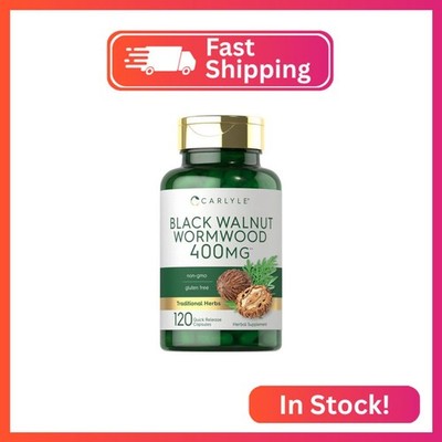Carlyle Wormwood Black Walnut | 120 Capsules | Herbal Complex | Non-GMO, Gluten 