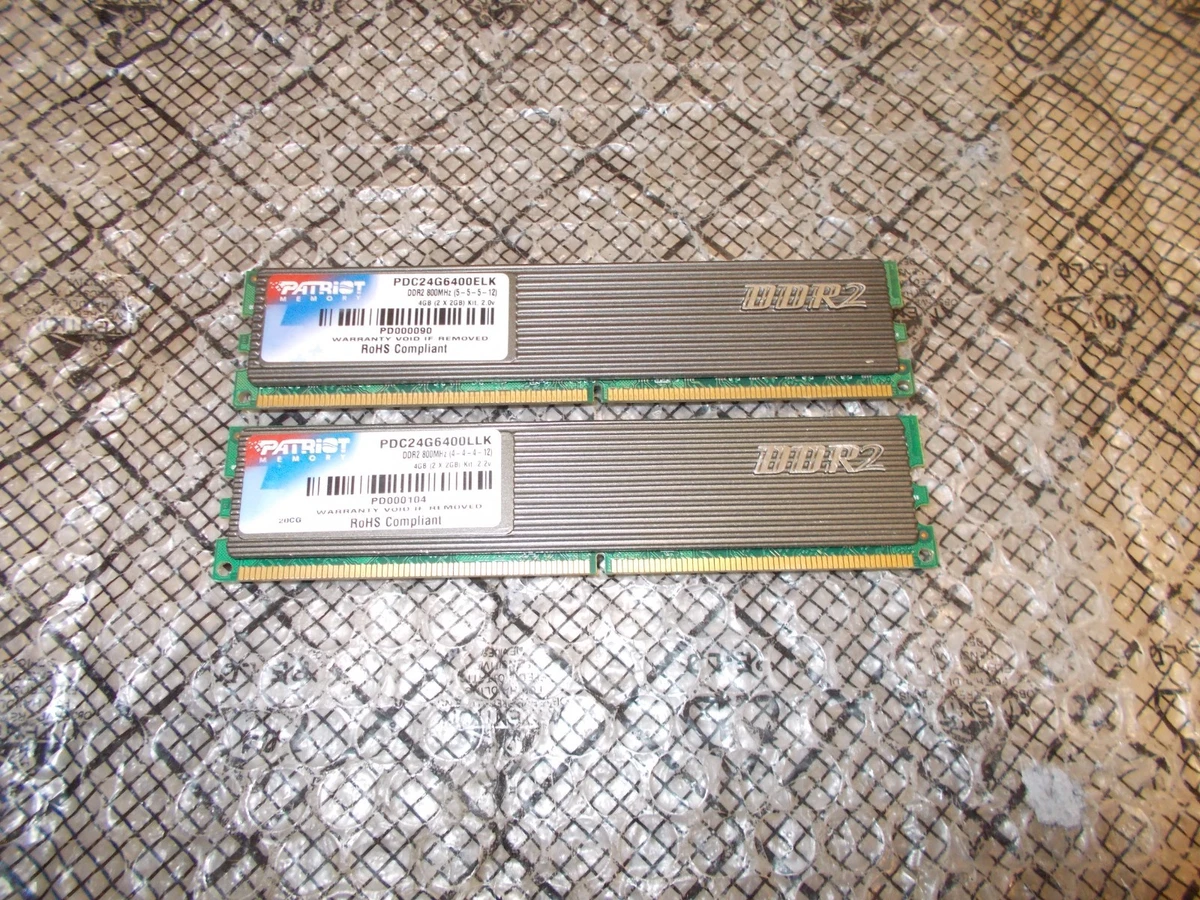 Patriot DDR2 SDRAM Computer 4 GB Total Capacity Memory (RAM) for