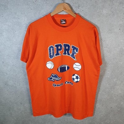 Vintage Fruit Of The Loom O.P.R.F Sports Camp USA 90s T-Shirt Herren Large Orange