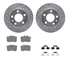 For Volkswagen Jetta 99-15 Brake Kit Drilled & Slotted Rear Brake Kit w
