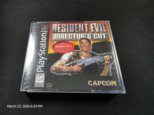 Resident Evil Director's Cut Black Label Playstation 1 PS1 MINT CIB+RE 2 Demo!