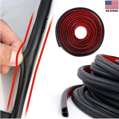 16.4FT Universal B-Shape Rubber Car Door Seal Strip Trim Edge Guard Weatherstrip