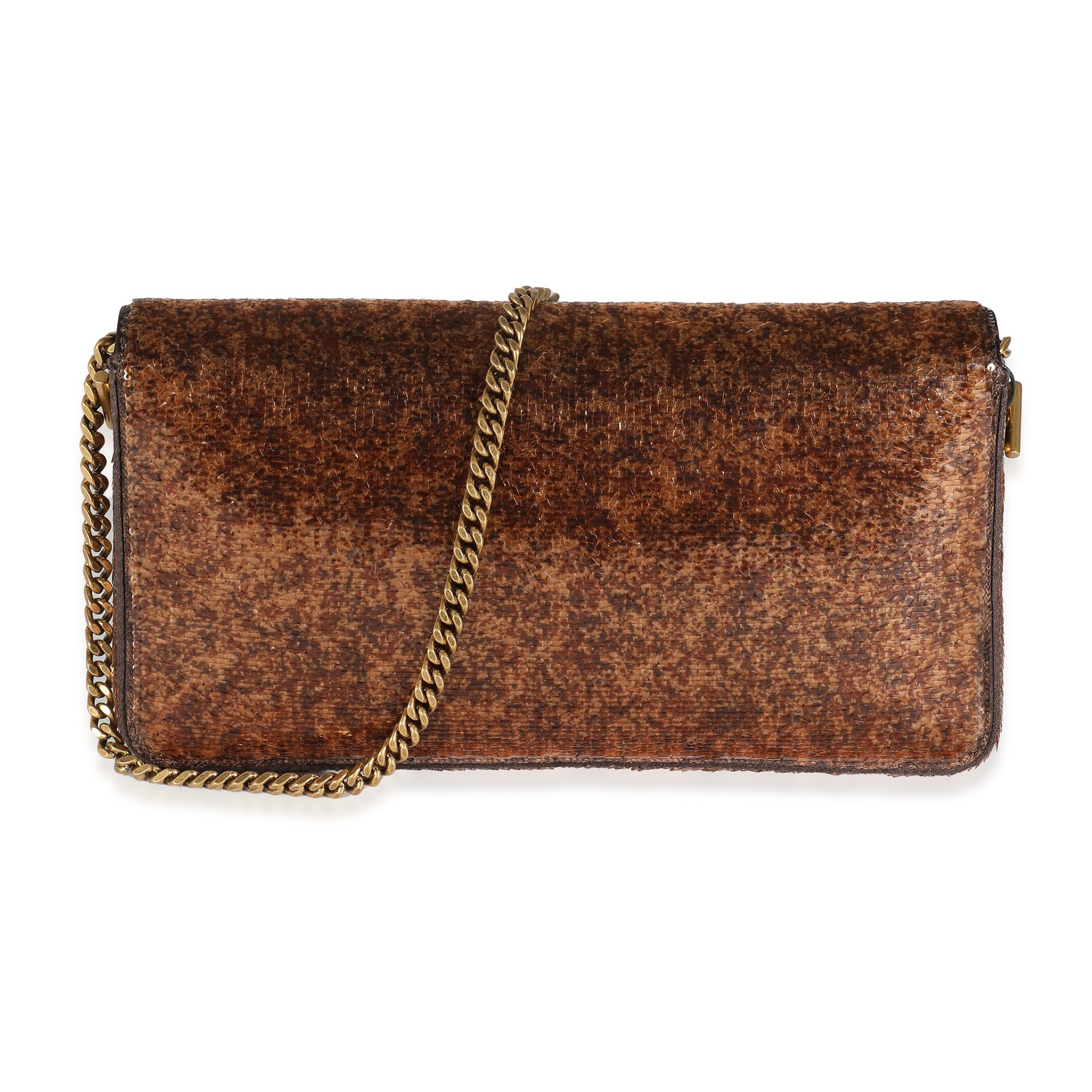 Saint Laurent Borsa media Kate 99 con paillettes al cioccolato piccante