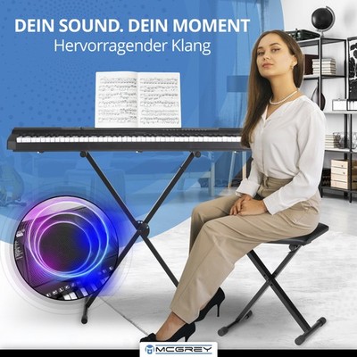 Tastiera Pianoforte 61 Tasti Hricane - Con Luci, Microfono, Alimentazione USB/batterie, Per Principianti - Foto 4