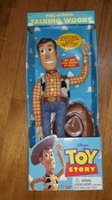 1995 DISNEY Toy Story  WOODY DOLL Pull-String TALKING WOODY Thinkway   